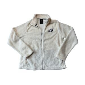 NFL Juniors/WOMENS Zip up FLEECE, MED (7-9); Fuzzy & Warm!! Philadelphia Eagles